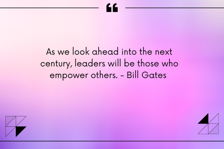 Bill Gates quote on pink background