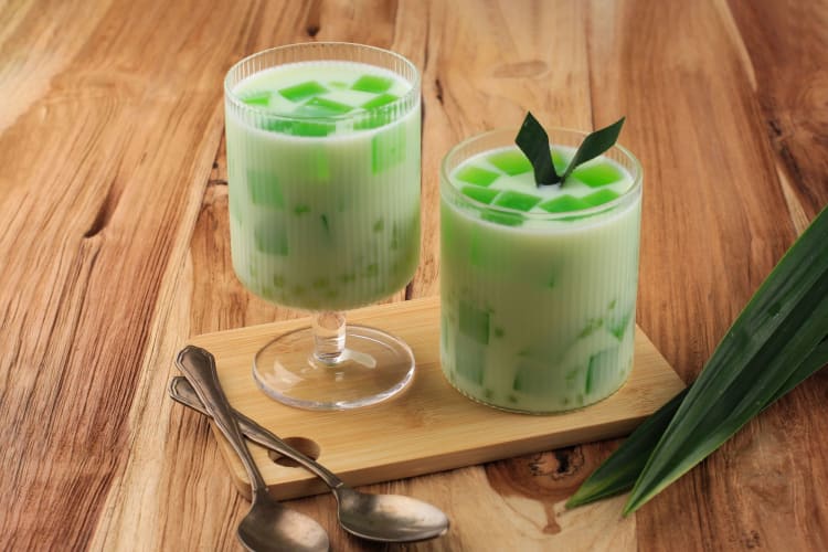 Buko pandan in two glasses