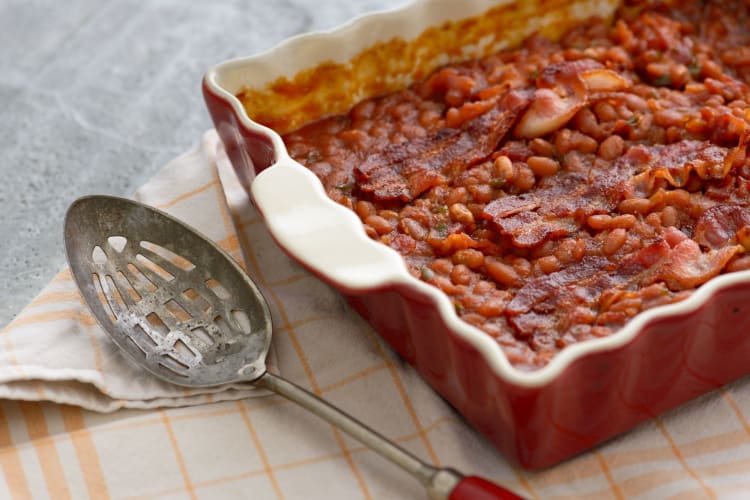 baked beans in a dish