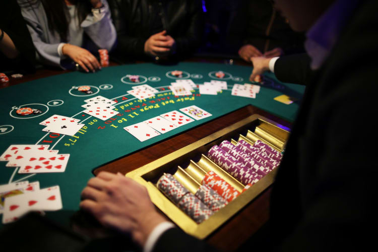 a casino game table