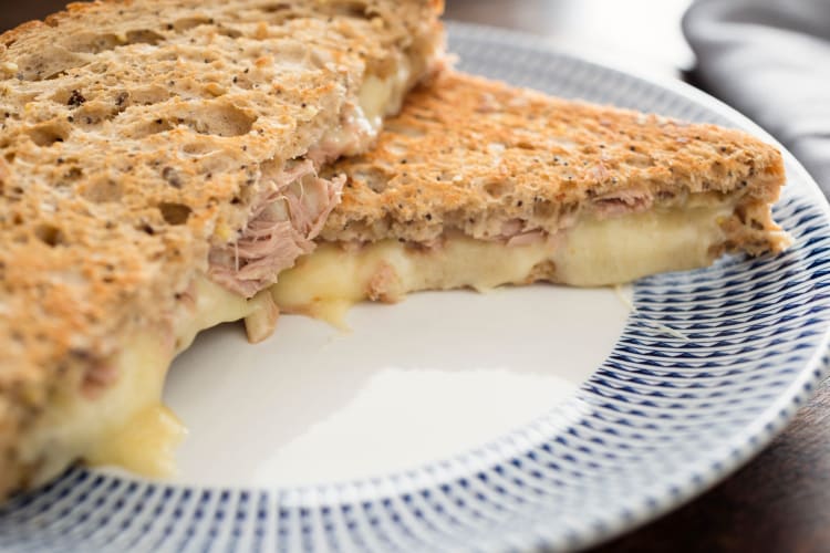 grilled cheese tuna melt with Swiss