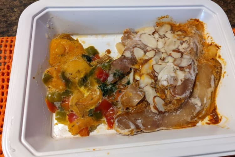 a frozen meal of Creole chicken