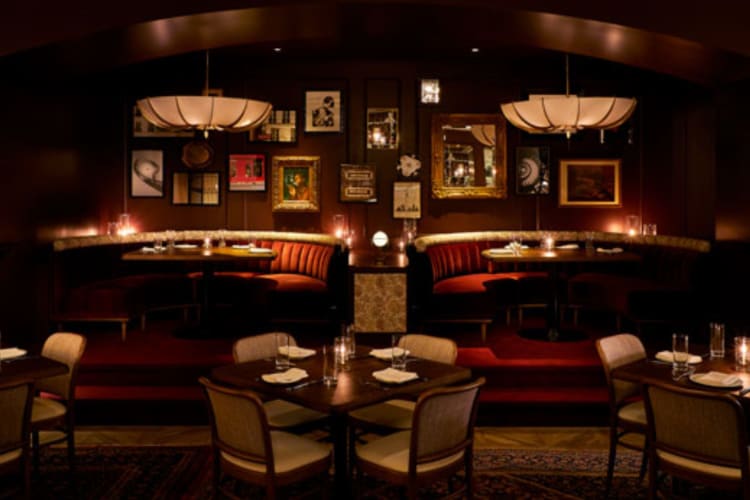 the dark, rich interior of Venteux, Chicago