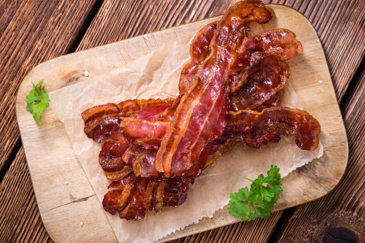 Bacon originated in China.