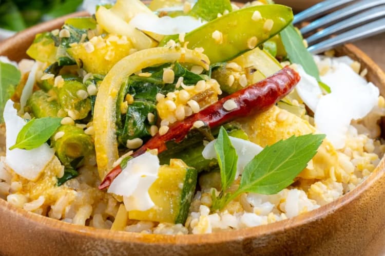 Thai red curry works with curry powder substitutes.