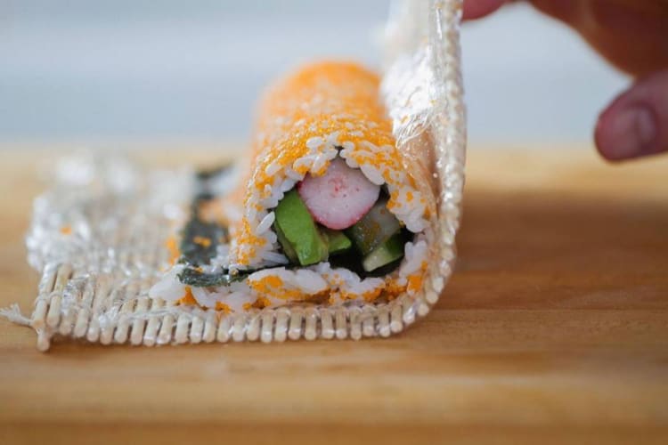 Make sushi with masago in a cooking class!