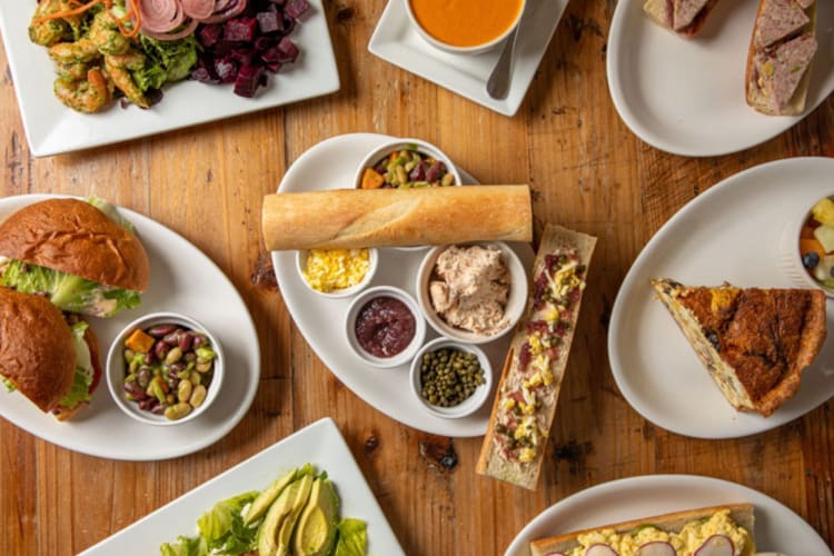 a variety of breakfast dishes in New Orleans