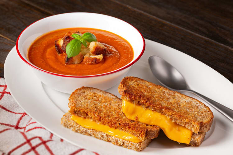 grilled cheese and tomato soup