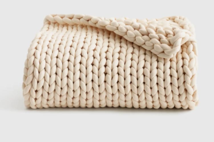 Quince Chunky Knit Weighted Blanket