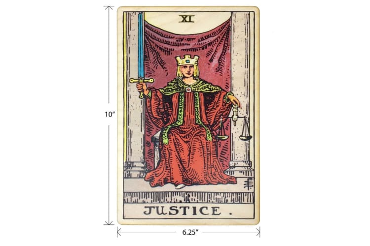 Justice Tarot Print Card