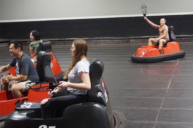 Whirlyball is a fun team building activity in Naperville.