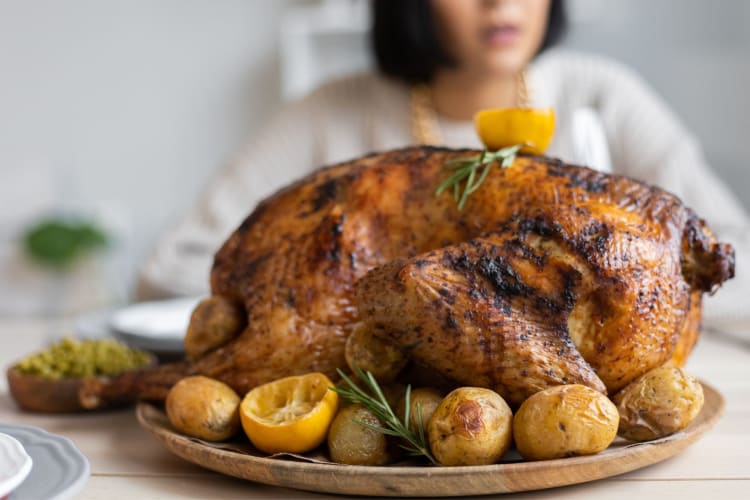 Thanksgiving turkey on the table