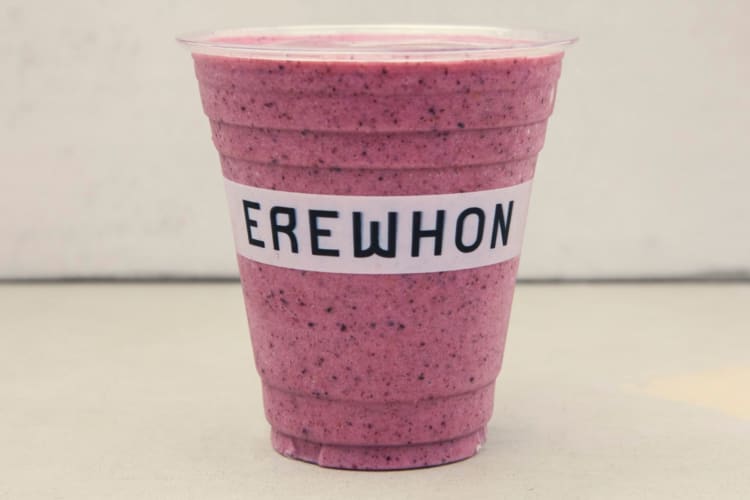 a smoothie with the Erewhon label