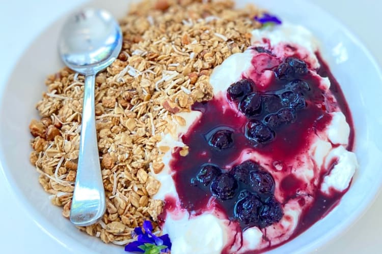 vegan granola bowl