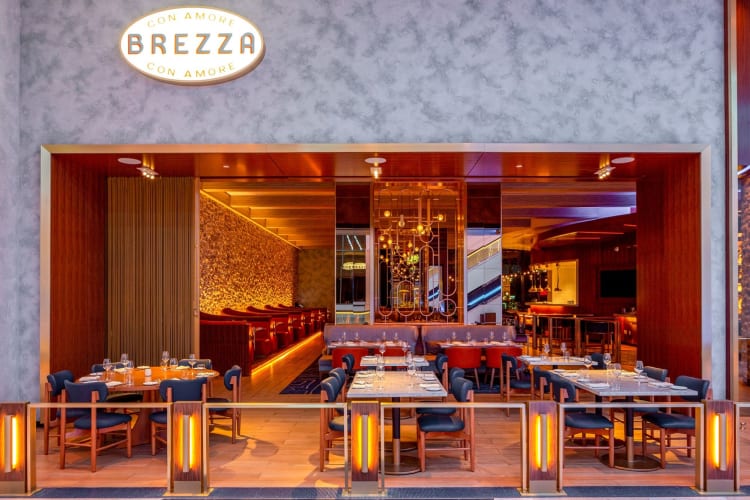 Brezza is an eye-catching Las Vegas restaurant.