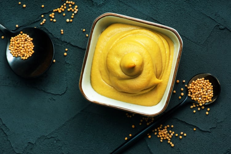 Prepared mustard is a good ground mustard substitute.