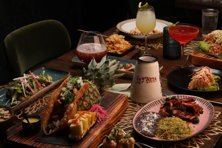 a rich spread of Mexican dishes