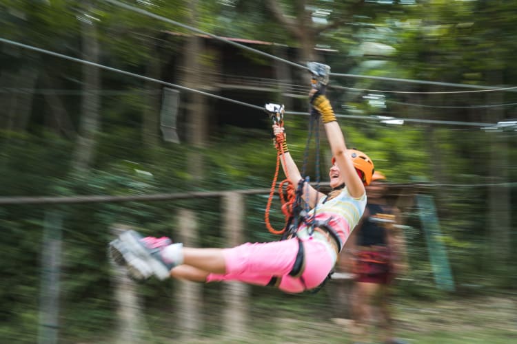 Zip lining is a fantastic birthday idea in Seattle.