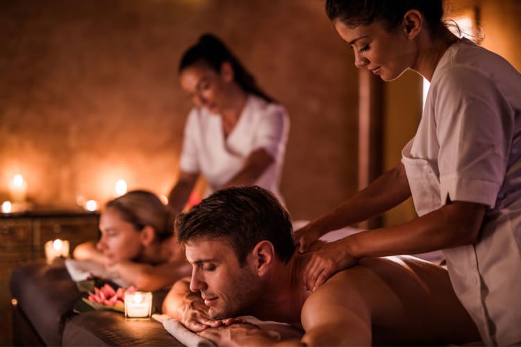 couple getting a massage