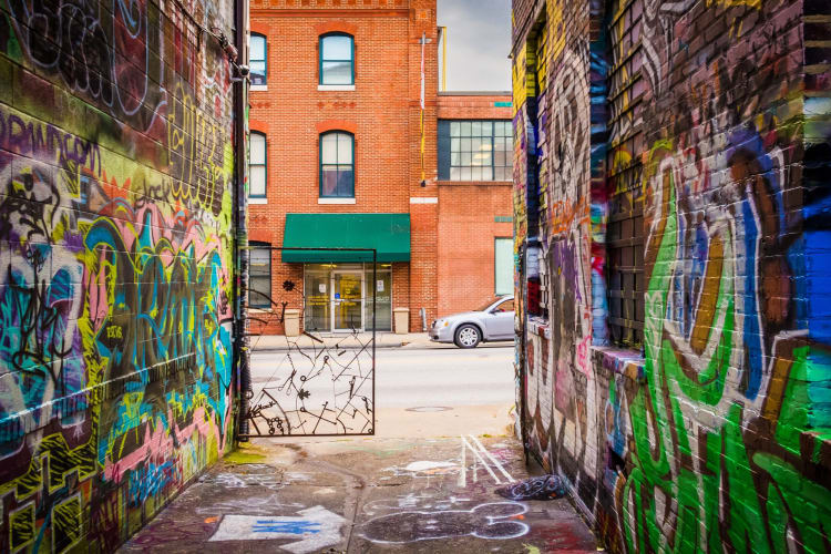 Graffiti alley in Baltimore