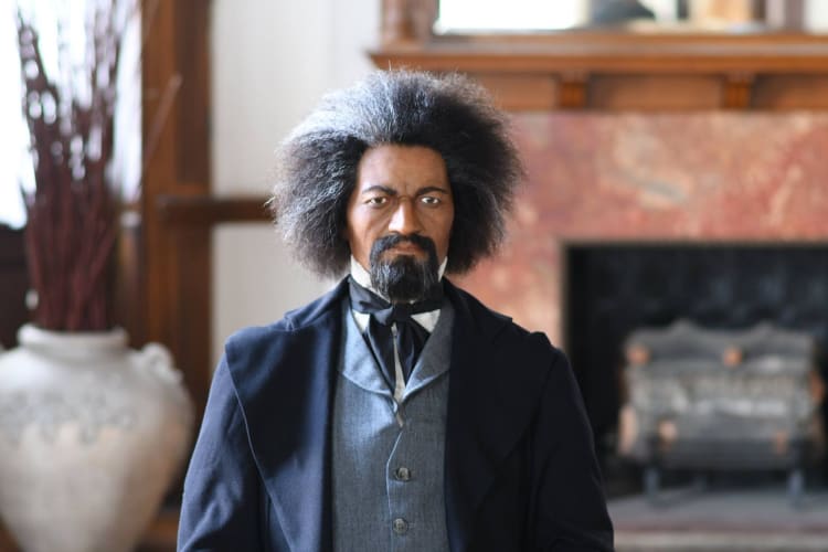 wax figure of Frederick Douglass