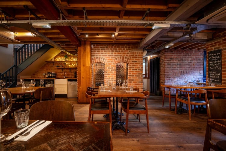 the warm, rustic interior of Hispi