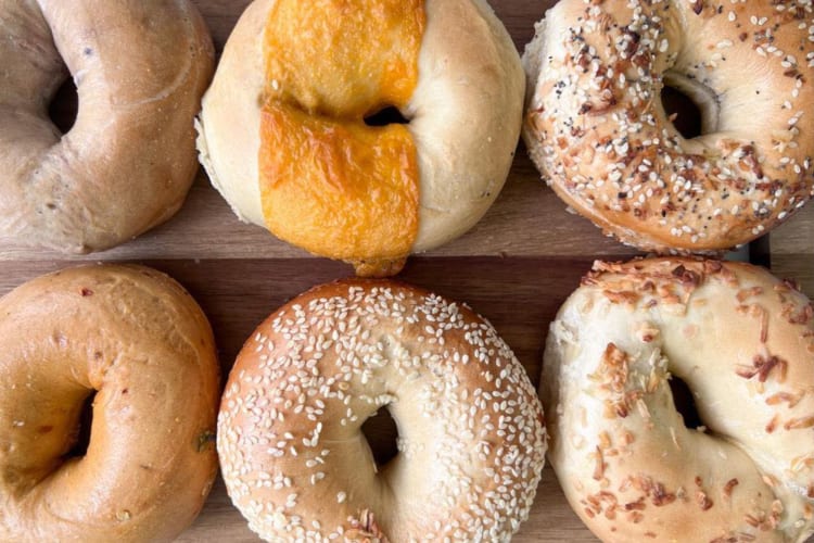 an array of bagels