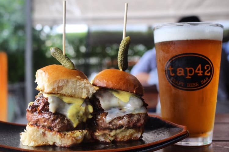 Tap 42 is a casual Boca Raton restaurant with great burgers.