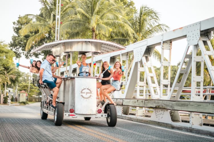 A trip on the Cycle Party bike is a great team building activity in West Palm Beach.