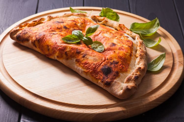 a calzone on a plate