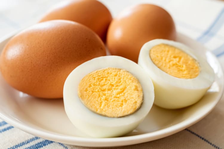 Hard-boiled eggs are a type of cooked eggs.