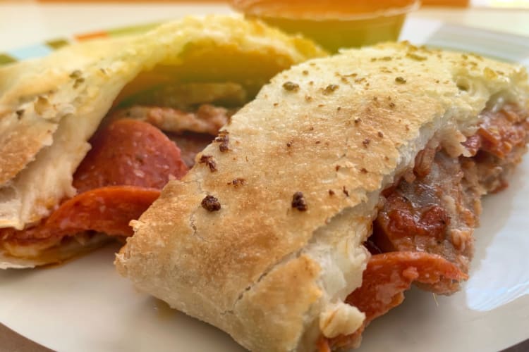 meat-filled stromboli