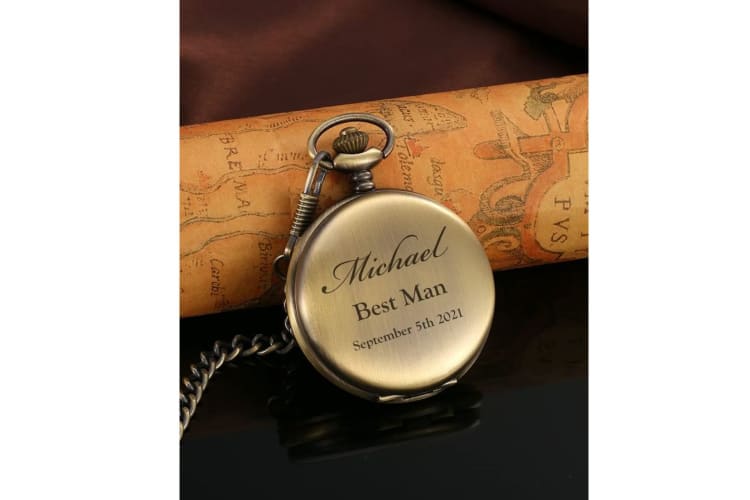 an engraved pocket watch