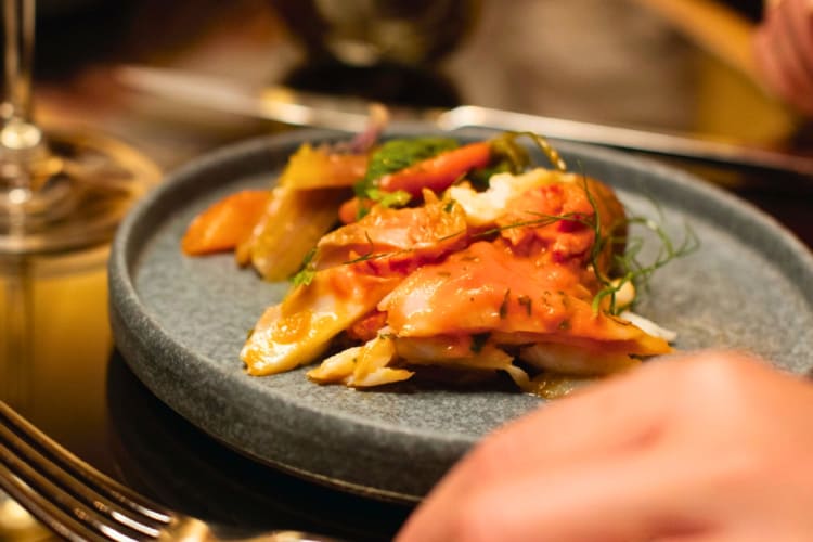 Food from a romantic restaurants in Minneapolis.