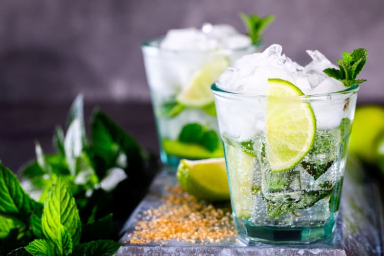 A mojito is a classic rum cocktail