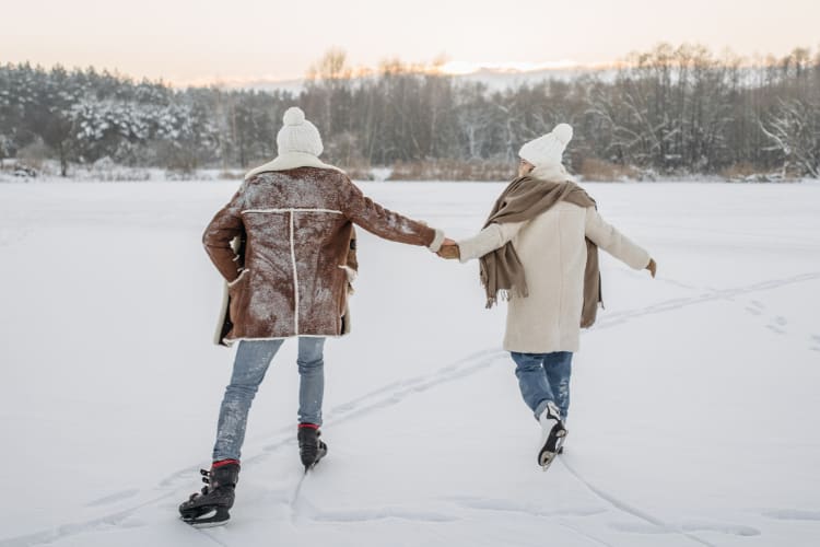 Ice skating is one of the winter date ideas in Salt Lake City