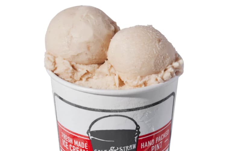 A pint of banana parsnip sherbet ice cream
