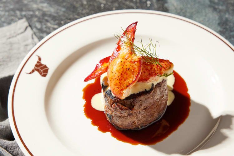 A steak and lobster dish