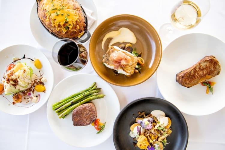 A selection of elegant dishes from C-Level restaurant