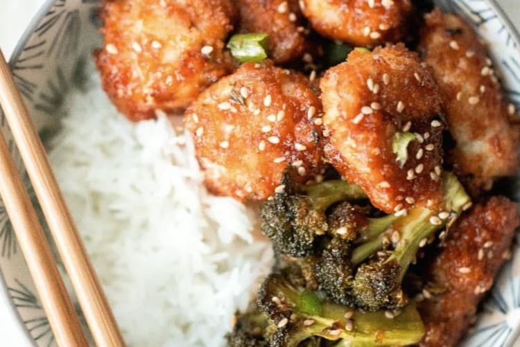 baked sesame chicken is a lighter version of the takeout favorite