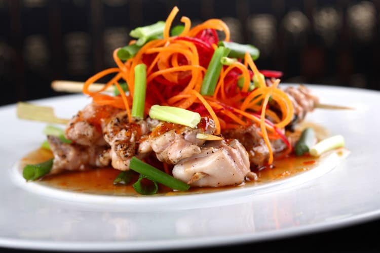 A delicious fresh bowl of Chinese chicken salad