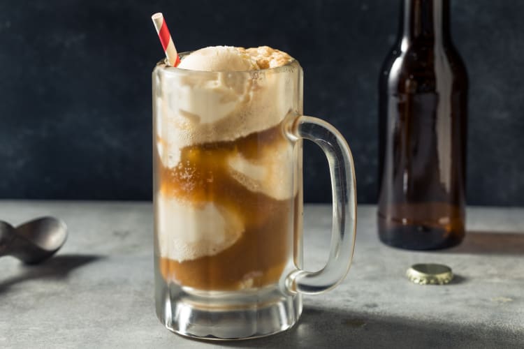 A beer and ice cream float 