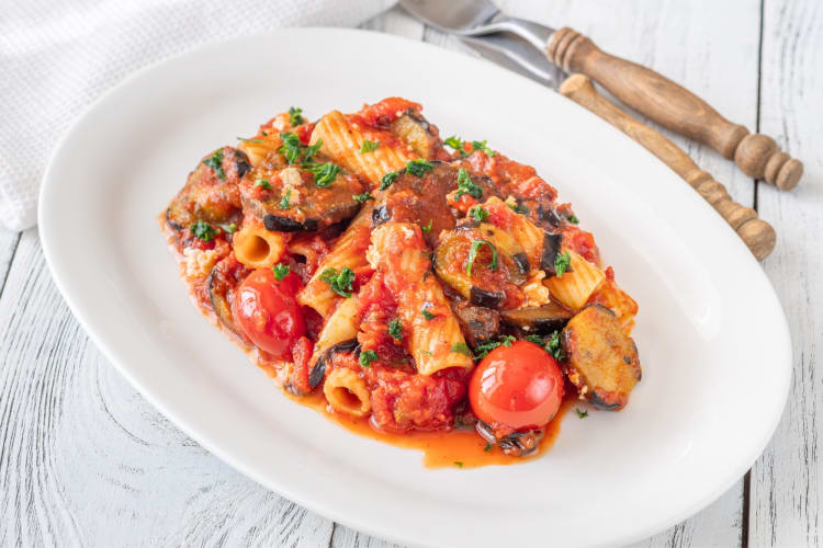 Pasta alla Norma is a popular Sicilian food