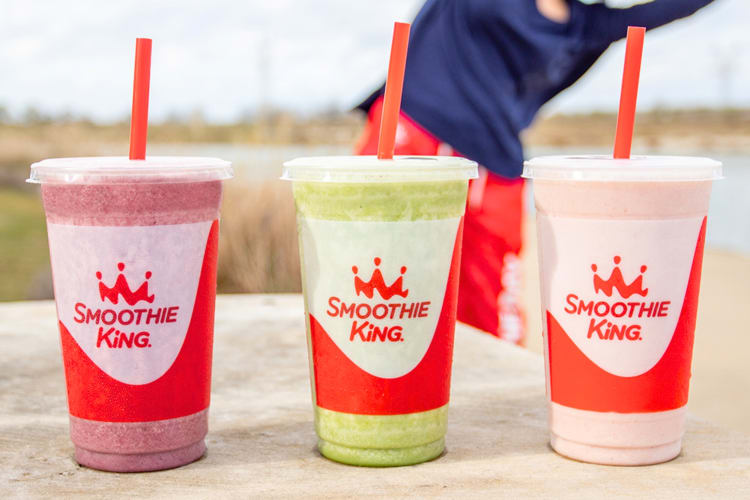 Three different smoothies from Smoothie King