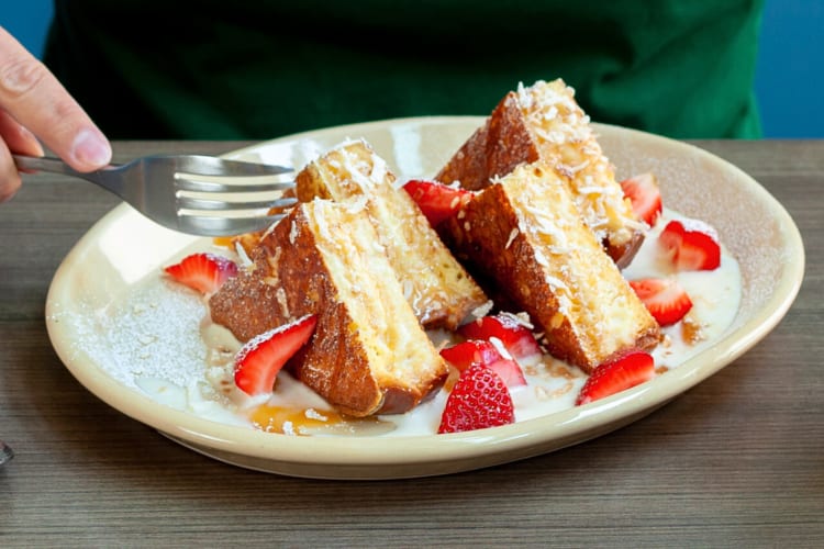 OMG! French toast from Snooze, an A.M. Eatery, a diner in Orange County
