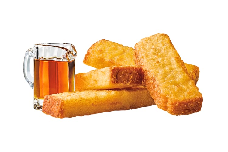 French toast sticks with a side of syrup, from Sonic