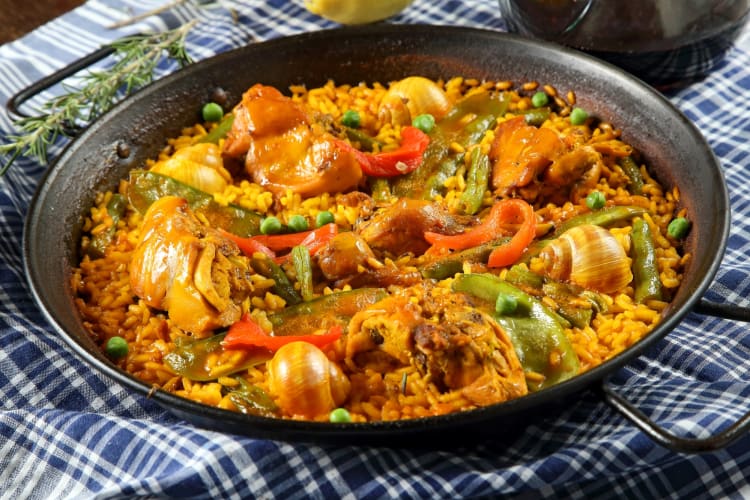Paella is a classic Spanish food