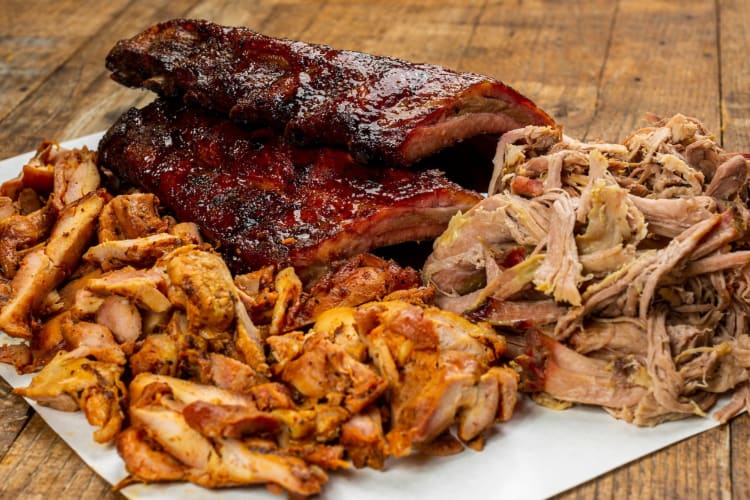 Various barbecued meats