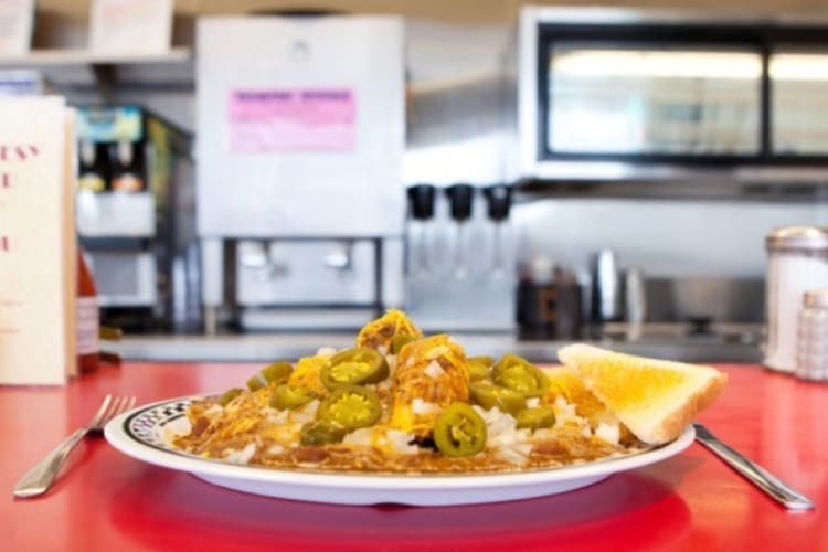 The Slinger is a famous St. Louis food at Courtesy Diner