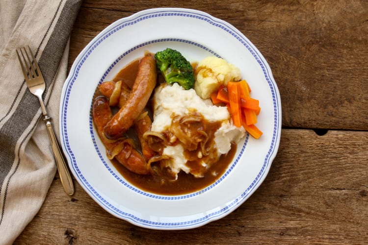 Bangers and mash is a St. Patrick's Day food that is eaten all year